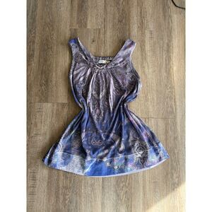 Y2K Vintage Paisley Ombre Tank – Flowy 2000s Aesthetic